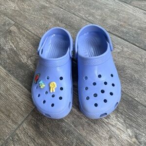 CROCS Lavender Clogs with Fun Jibbitz
